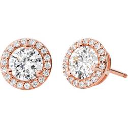 Michael Kors Pavé Earrings - Rose Gold/Transparent