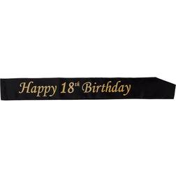 Hisab Joker Sash 25th Birthday Black/Gold 18-pack