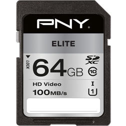 PNY Elite SDXC Class 10 UHS-I U1 100MB/s 64GB