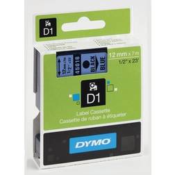 Dymo Label Cassette D1 Black on Blue 0.5"x23ft