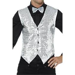 Smiffys Sequin Waistcoat Silver