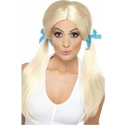 Smiffys Sassy Schoolgirl Pigtails Wig Blonde