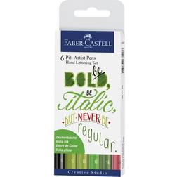 Faber-Castell Pitt Artist Pen Hand Lettering 6-pack