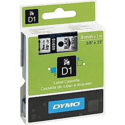 Dymo Label Cassette D1 Black on Clear 0.4"x23ft