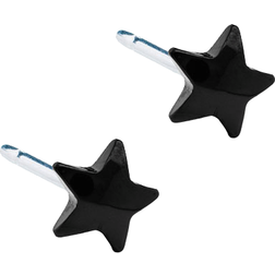 Blomdahl Star Earrings - Silver/Black