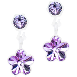 Blomdahl Skin Friendly Earrings - White/Violet