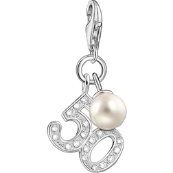 Thomas Sabo Charm Club Charm Pendant 50 - Silver/Pearls/White