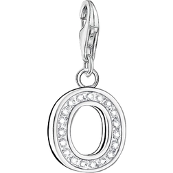 Thomas Sabo Charm Club Letter O Charm Pendant - Silver/White