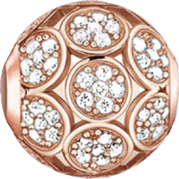 Thomas Sabo Sparkling Circles Bead Charm - Rose Gold/White