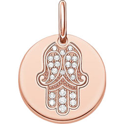 Thomas Sabo Hand of Fatima Pendant - Rose Gold/White