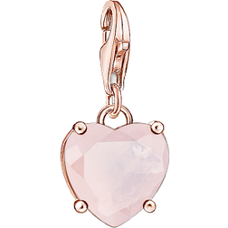 Thomas Sabo Charm Club Heart Charm Pendant - Rose Gold/Quartz