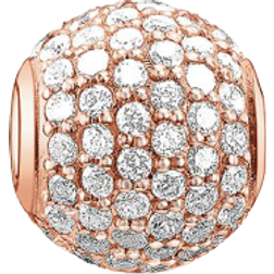 Thomas Sabo Karma Pave Bead Charm - Rose Gold/White