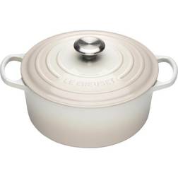 Le Creuset Meringue Signature Cast Iron Round med lock 4.2 L 24 cm