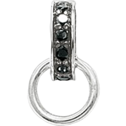 Thomas Sabo Carrier Pavé Charm - Silver/Black