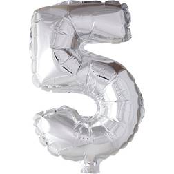Hisab Joker Foil Ballon Number 5 Silver