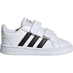 Adidas Infant Grand Court - Cloud White/Core Black/Cloud White