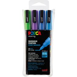 Uni Posca PC-3M Fine Bullet Glitter Cold Marker 4-pack