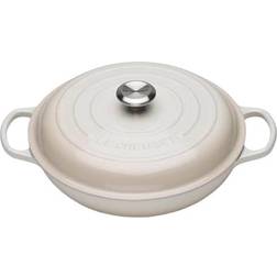 Le Creuset Meringue Signature Cast Iron Round med lock 3.5 L 30 cm