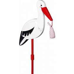 Goki Flower Decor Stick Stork with Baby Cloth