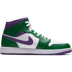 Nike Air Jordan 1 Mid M - Aloe Verde/Court Purple/White