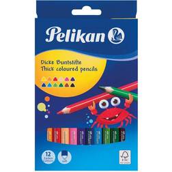 Pelikan Jumbo Triangular Coloured Pencils 12-pack