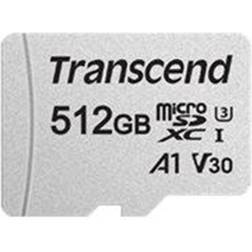 Transcend 300S microSDXC Class 10 UHS-I U3 V30 A1 95/40MB/s 512GB +Adapter