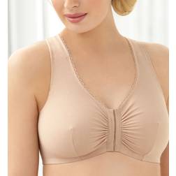 Glamorise Front Close T-Back Comfort Bra - Skin