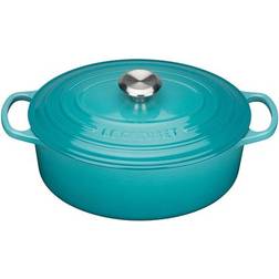 Le Creuset Caribbean Signature Cast Iron Oval med lock 6.3 L