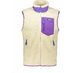 Patagonia Classic Retro X Fleece Vest - Pelican w/Purple