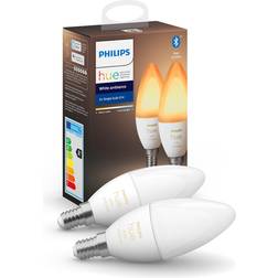 Philips Hue White Ambiance LED Lamp 5.2W E14 2-pack