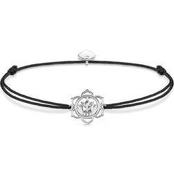 Thomas Sabo Little Secrets Lotus Flower Bracelet - Silver/Black/White