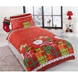 Kids Xmas Santa Claus Bedding Set 135x200cm