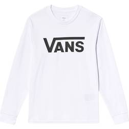 Vans Boy's Classic Long Sleeve T-shirt - White/Black (VN000XOIYB2)