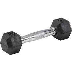 Master Fitness Rubber Chrome Hex Dumbbell 1kg