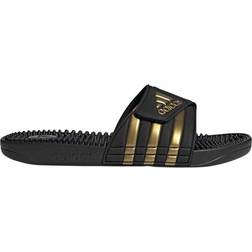 Adidas Adissage Slides - Core Black/Gold Metallic