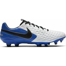 Nike Tiempo Legend 8 Pro FG - White/Hyper Royal/Metallic Silver/Black