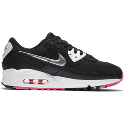 Nike Air Max 90 W - Black/White/Pink Blast/Metallic Silver