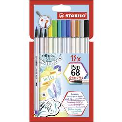 Stabilo Pen 68 Brush Wallet 12-pack