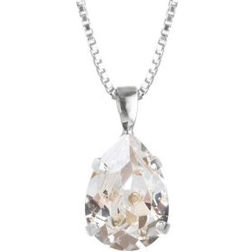 Caroline Svedbom Mini Drop Necklace - Silver/Transparent