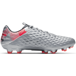 Nike Tiempo Legend 8 Pro FG - Metallic Bomber Grey/Particle Grey/Laser Crimson/Black