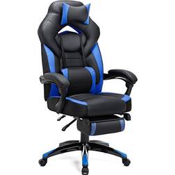 Songmics Racing Style Footrest Gaming Chair - Black/Blue