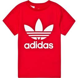 Adidas Kid's Trefoil T-shirt - Scarlet/White (ED7795)