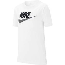 Nike Older Kid's Sportswear T-shirt - White/Black/Smoke Grey (AR5252-103)
