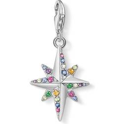 Thomas Sabo Colourful Star Charm Pendant - Silver/Multicolour