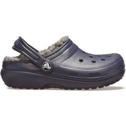 Crocs Kid's Classic Lined Clog - Navy/Charcoal(203506)