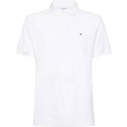 Calvin Klein Slim Cotton Piqué Polo Shirt - Perfect White