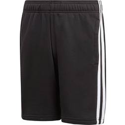 Adidas Boy's Essentials 3-Stripes Knit Shorts - Black/White (DV1796)