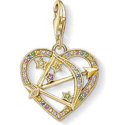 Thomas Sabo Cupid's Arrow Charm Pendant - Gold/Multicolour