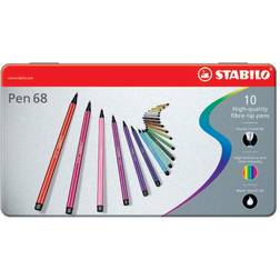 Stabilo Pen 68 Brush in Metal Box 10-pcs