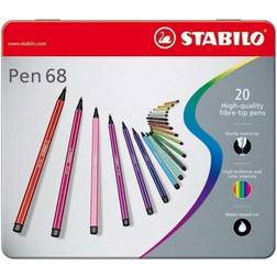 Stabilo Pen 68 Brush in Metal Box 20-pcs
